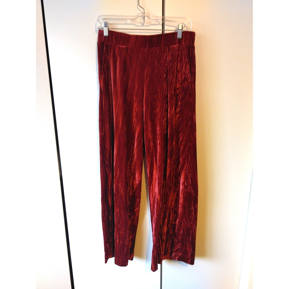 Womens Crushed Velvet Wide Leg Pants Size S Whimsigoh Festival Witchy Grunge